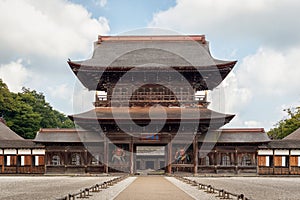 Old Sanmon Gate of Zuiryuji Temple in Takaoka in Toyama, Japan