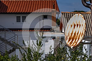 Old satellite TV antenna