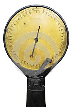 Old scale with rusty number