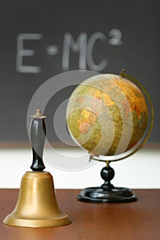 Old school bell on desk