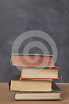 Old School Books Stacked