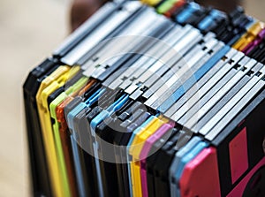 Old school floppy disk drive data storage