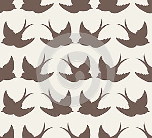 Old school pattern with birds