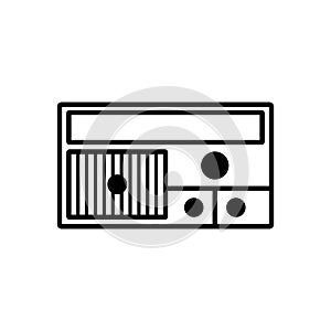 old school radio icon vector