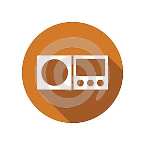 old school radio icon vector