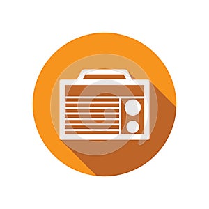 old school radio icon vector