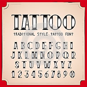 Old School Tattoo style font