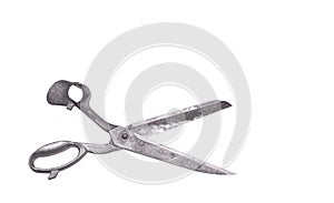 Old scissors for cutting