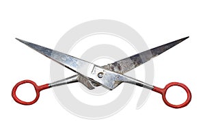 The old scissors are separated