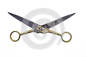 The old scissors are separated