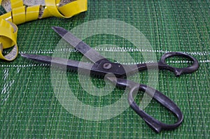 Old scissors and a tape meassure