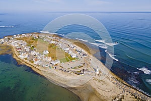 Old Scituate Lighthouse aerial view, MA, USA