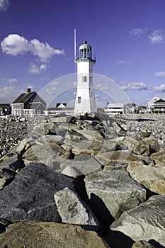 Old Scituate Lighthouse in New England