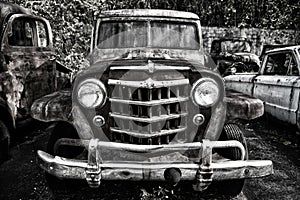 Old Scrap Truck in a Junk Yard