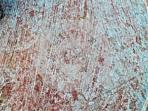 Old scratched and rusty painted metal surface, background texture