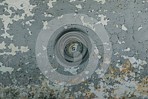 Old Scuffed Ceiling With Cracked Paint