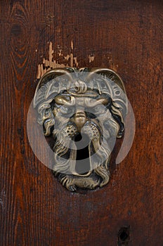 Old sculpted brass keyhole