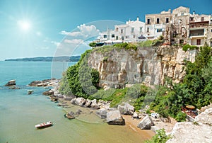 Old seeside town of Vieste in Italy photo