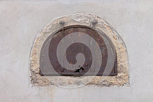 Old semicircular window