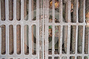 Old sewer grate from above