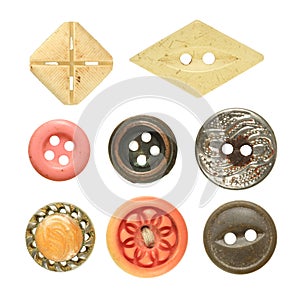 Old sewing buttons collection
