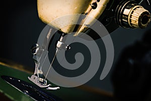 Old Sewing Machine - macro photo