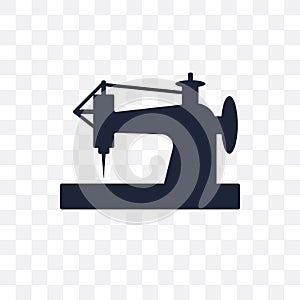 Old sewing machine transparent icon. Old sewing machine symbol d