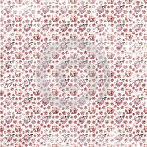 Old shabby seamless flower pattern wallpaper