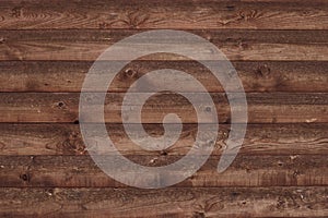 Old shabby wooden fence. Brown faded boards. Oak table, bars, logs. Wood surface. Abstract pattern texture background. Strips, str