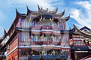 Old Shanghai Houses Red Roofs Yuyuan China