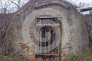 Old shattered cellar near Chernobyl