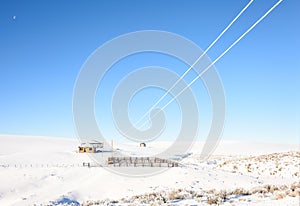 Old Sheep Ranch Winter Landscape