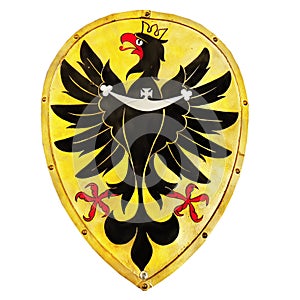 Old Shield Heraldic Emblem