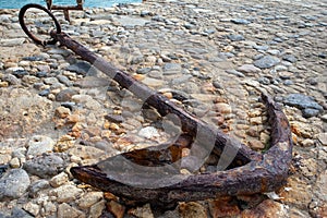 Old ship anchor