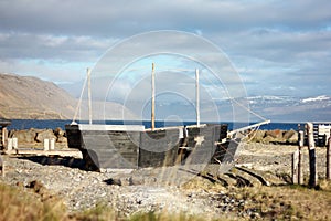 Old ship ashore in Iceland in 2017.