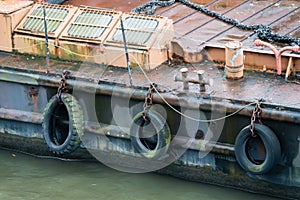 Old ship in an harbour