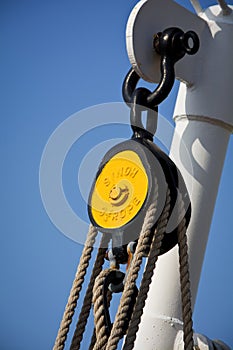 Old ship pulley