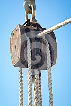 Old ship pulley