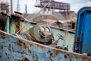 Old ship ran aground in Ukraine