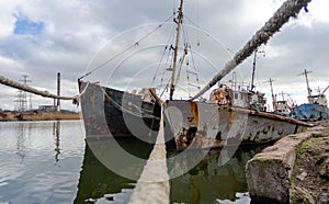 old ship ran aground in Ukraine
