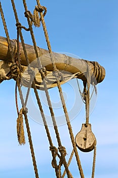 Old ship rigging