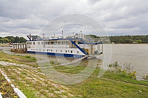 An old ship transformed into a restaurant 