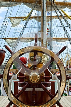 Old ship wheel