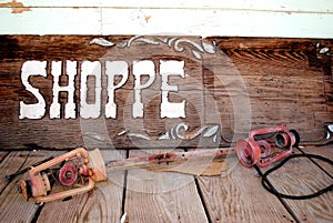 Old Shoppe Sign photo