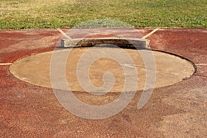 Old shot put circle and field