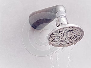 Old shower head with place your text