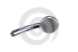 Old shower head on a white background