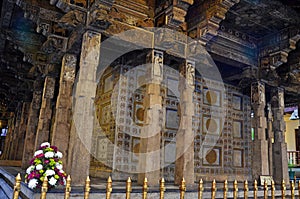 The old shrine room of Sri Dalada Maligawa Buddhist temple , Kandy, Sri Lanka