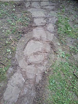 Old sidewalk resurfacing unique step stones