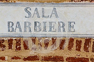 Old sign barber